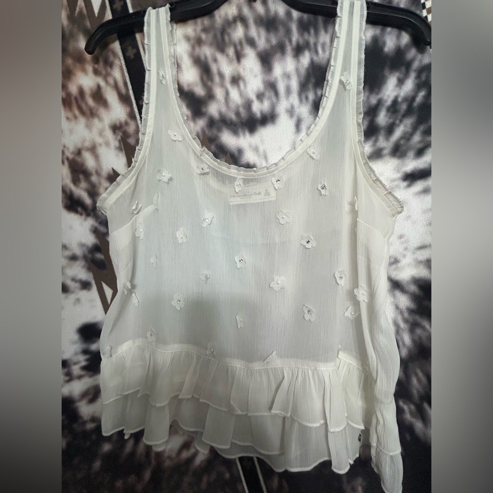 Abercrombie & Fitch Cream Floral Blouse